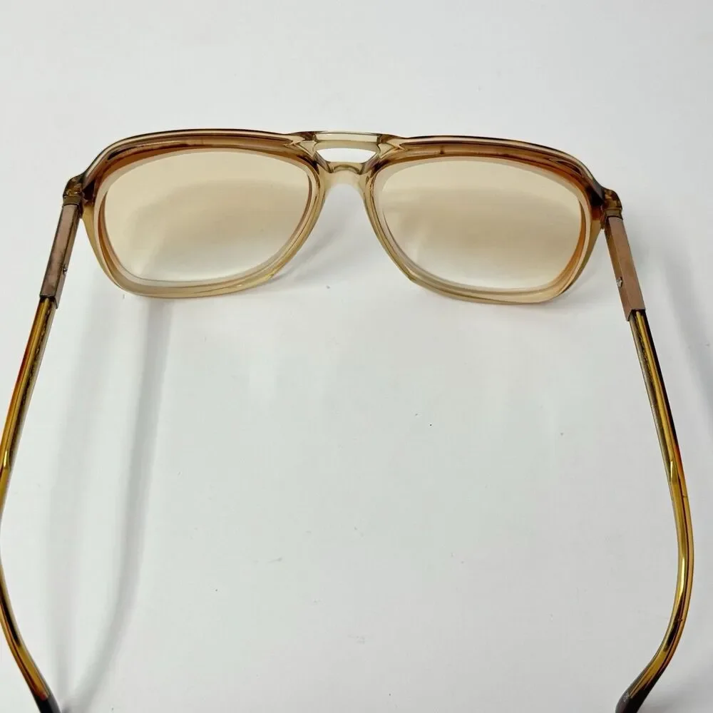 Vintage Couturier by Classic Claude Amber Eyeglass Frames France 57-20-150